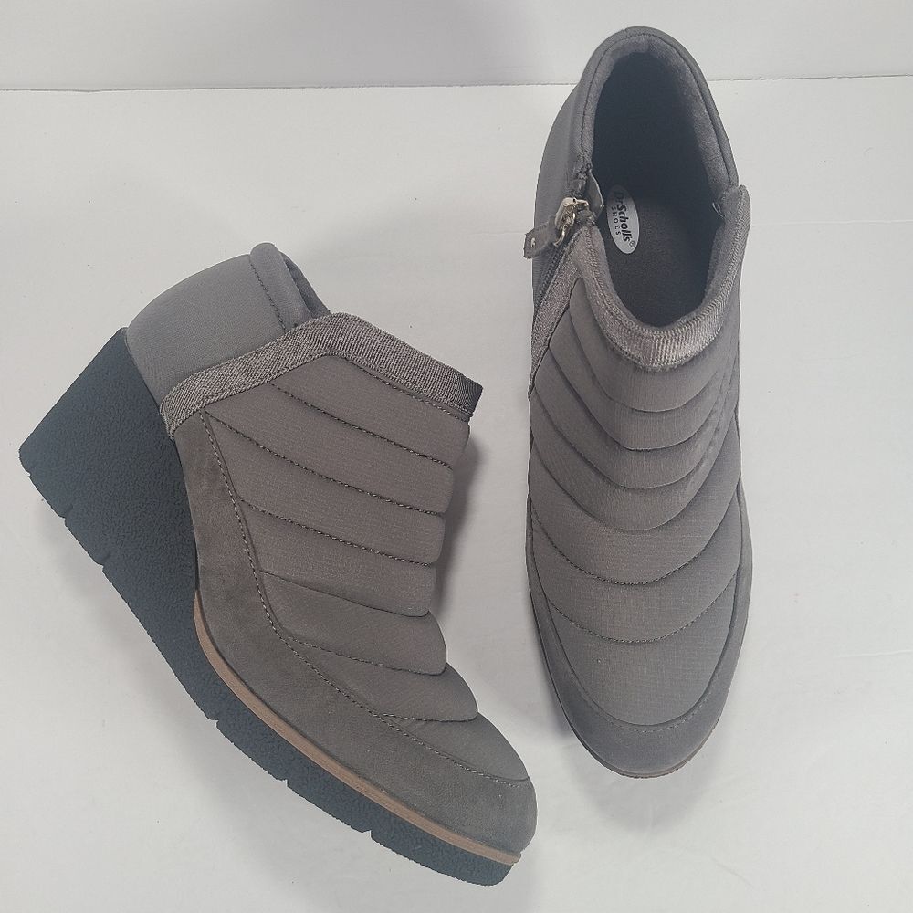 Dr. Scholl's Steel Gray Boulevard Wedge Ankle Booties Women’s Size 11M